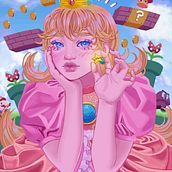 Princess Peach. Traditional illustration project by Ana Barrios - 12.28.2022