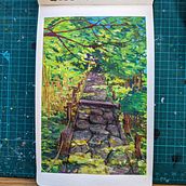 My project for course: Landscape Painting with Gouache for Beginners. Fine Arts, Painting, Naturalistic Illustration, and Gouache Painting project by Sonja PF Dale - 01.01.2023