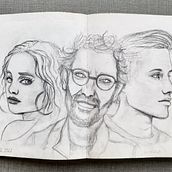 My project for course: Portrait Sketchbooking: Explore the Human Face. Sketching, Drawing, Portrait Drawing, Artistic Drawing, and Sketchbook project by Ksenia Mukhina - 12.31.2022