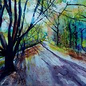 My project for course: Dreamy Watercolor Landscapes: Paint with Light. Projekt z dziedziny  Malarstwo i Malowanie akwarelą użytkownika Ans Breetveld - 02.01.2023