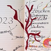 Mein Abschlussprojekt für den Kurs: Einführung zum illustrierten Bullet Journal . Un proyecto de Ilustración tradicional, Lettering, Dibujo, H y lettering de uteunddasskizzenbuch - 03.01.2023