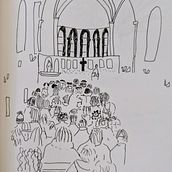 Jour de noël à l'église. Projekt z dziedziny Trad, c i jna ilustracja użytkownika lopez_aurelie - 24.12.2022