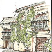 Mi proyecto del curso: Dibujo arquitectónico expresivo con marcadores de colores. Sketching, Drawing, Architectural Illustration, Sketchbook & Ink Illustration project by josevallino - 01.03.2023