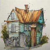 My project for course: Expressive Architectural Sketching with Colored Markers. Sketching, Drawing, Architectural Illustration, Sketchbook & Ink Illustration project by Leanne Penner - 01.04.2023