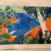 My project for course: Acrylic Painting Step by Step: Create Incredible Landscapes. Traditional illustration, Painting, Acr, lic Painting, and Sketchbook project by Friederike Elka Anna - 01.04.2023