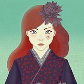 Akai on’nanoko. Un proyecto de Ilustración tradicional de Lorena Maqueda - 27.10.2022