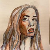 My project for course: Artistic Portrait with Watercolors. Fine Arts, Painting, Watercolor Painting, and Portrait Drawing project by Friederike Elka Anna - 01.04.2023
