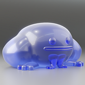 Crystal Frog. 3D project by gabrielneondreams - 01.01.2023