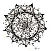 Mi proyecto del curso: El arte de dibujar mandalas: crea patrones geométricos. Drawing & Ink Illustration project by rossdecoart - 01.05.2023