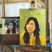 Mi proyecto del curso: Técnicas experimentales de retrato al óleo. Oil Painting project by roberto_londonou - 01.05.2023