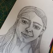 Mijn project van de cursus: Creëer lijnportretten met grafiet in je schetsboek. Sketching, Drawing, Portrait Drawing, and Sketchbook project by mowi - 01.05.2023