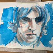 My project for course: Artistic Portrait with Watercolors. Un progetto di Belle arti, Pittura, Pittura ad acquerello e Disegno di ritratti di jaynek_wilson - 05.01.2023
