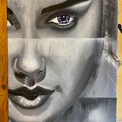 Mein Abschlussprojekt für den Kurs: Experimentelles Porträt: Mische Öl-, Acryl- und Sprayfarben. Un progetto di Belle arti, Pittura, Pittura acrilica e Pittura ad olio di Beat Steinmann - 05.01.2023