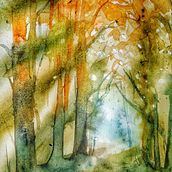 Mój projekt z kursu: Oniryczne pejzaże akwarelą: maluj światłem. Painting, and Watercolor Painting project by Patrycja Turek - 01.05.2023