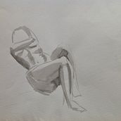 landschap van het lichaam. Un proyecto de Dibujo de marlies bos - 06.01.2023