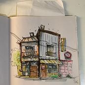 Il mio progetto del corso: Disegno architettonico espressivo con pennarelli colorati. Sketching, Drawing, Architectural Illustration, Sketchbook & Ink Illustration project by silviacampitelli05 - 01.06.2023