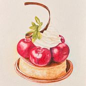 My project for course:  Flavorful Food Illustration with Watercolor. Traditional illustration, Fine Arts, Painting, and Watercolor Painting project by anneling - 01.06.2023