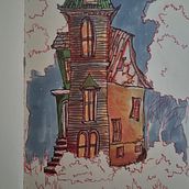 My project for course: Expressive Architectural Sketching with Colored Markers. Sketching, Drawing, Architectural Illustration, Sketchbook & Ink Illustration project by Juno Blue - 01.04.2023