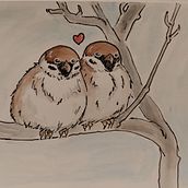 Christmass postcards. Traditional illustration, and Painting project by Mari Pueyo Beseran - 01.08.2023