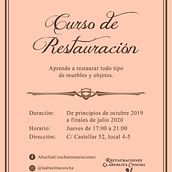 Cartel para curso de restauración. Un proyecto de Diseño, Diseño gráfico y Diseño de carteles de Inmaculada Bailac Cano - 18.09.2019