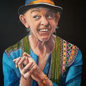 Uncle Stiltskin - watercolour portrait. Fine Arts, Painting, and Watercolor Painting project by Jenni McCann - 01.08.2023
