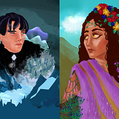 My project for course: Digital Fantasy Portraits with Photoshop. Traditional illustration, Drawing, Digital Illustration, Portrait Drawing, Digital Drawing, and Digital Painting project by Pave - 01.08.2023