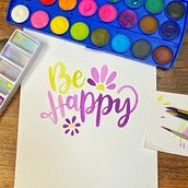Mi proyecto del curso: Lettering en acuarela a todo color. Un progetto di Lettering, Pittura ad acquerello, H e lettering di mariarehe - 08.01.2023
