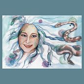 My project for course: Illustrated Portrait in Watercolor. Traditional illustration, Fine Arts, Painting, Drawing, Watercolor Painting, Portrait Drawing, and Artistic Drawing project by Urszula Romanowicz-Rakoczy - 01.08.2023