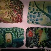 My project for course: Fantasy Landscapes with Watercolor & Gouache. Fine Arts, Painting, Watercolor Painting, Naturalistic Illustration, and Gouache Painting project by Susanna Lappalainen - 01.09.2023