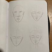 Mein Abschlussprojekt für den Kurs: Skizzenbuch für Porträts: Erkunde das menschliche Gesicht. Sketching, Drawing, Portrait Drawing, Artistic Drawing, and Sketchbook project by ch_stigler - 01.09.2023