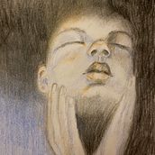 Mein Abschlussprojekt für den Kurs: Kreatives Porträt in Chiaroscuro mit Bleistift. Traditional illustration, Pencil Drawing, Portrait Drawing, Artistic Drawing, and Colored Pencil Drawing project by Cordula Altersberger - 01.09.2023
