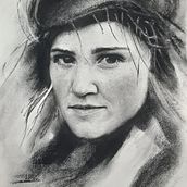 My project for course: Artistic Charcoal Portraiture: Creating Atmosphere. Un progetto di Illustrazione tradizionale, Belle arti, Disegno, Disegno di ritratti, Disegno realistico e Disegno artistico di claraelizabeth - 09.01.2023