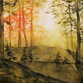 My project for course: Dreamy Watercolor Landscapes: Paint with Light. Pintura em aquarela, e Pintura projeto de reichman_b - 07.01.2023