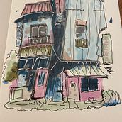 My project for course: Expressive Architectural Sketching with Colored Markers. Sketching, Drawing, Architectural Illustration, Sketchbook & Ink Illustration project by Richard Gowers - 01.09.2023