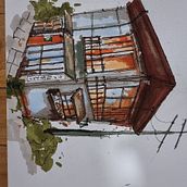 Mi proyecto del curso: Dibujo arquitectónico expresivo con marcadores de colores. Sketching, Drawing, Architectural Illustration, Sketchbook & Ink Illustration project by lourdesllorca - 01.09.2023