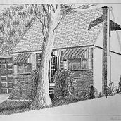 Line drawing of my childhood home (drawn 25 years ago). Projekt z dziedziny Trad, c i jna ilustracja użytkownika saramaeflynn - 10.01.2023