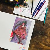 Azareth Haedda La flor de Guirle . Un proyecto de Ilustración tradicional de Ariel Leal Barrientos - 10.01.2023