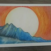 Meu projeto do curso: Desenho de paisagem com giz de cera e pastel: brinque com a luz. Projekt z dziedziny Trad, c, jna ilustracja,  Sztuki piękne, R, sunek ołówkiem,  R, sunek,  R, sunek art, st i czn użytkownika nandatrefs - 10.01.2023