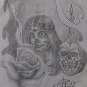 Catrina . Traditional illustration project by Jefferson Eduardo da Silva - 01.10.2023