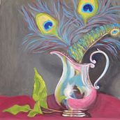 silver pitcher still life painting in oil. Painting project by Melodie Herbert - 03.02.2015