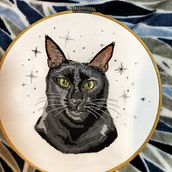 Mi proyecto del curso: Retratos bordados de mascotas: pinta con hilo. Bordado, Ilustração naturalista, e Design têxtil projeto de maria.olvera - 10.01.2023