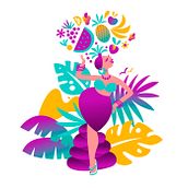 Havaianas Tropical. Traditional illustration, Advertising, and Art Direction project by Mari Vilas - 01.11.2023