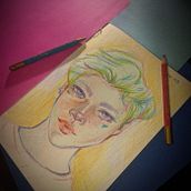 Mi proyecto del curso: Dibujo de retratos llamativos con lápices de colores. Drawing, Portrait Drawing, Sketchbook, and Colored Pencil Drawing project by Xochitl Rodriguez Reyna - 06.22.2023