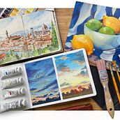 Watercolour VS Gouache VS Acrylic. Painting, Watercolor Painting, Gouache Painting, Acr, lic Painting, Drawing, L, scape Architecture, Traditional illustration, and Fine Arts project by Mike Thomas - 01.02.2023