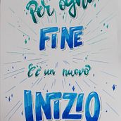 Il mio progetto del corso: Introduzione all'hand lettering: composizione di lettere colorate. Lettering, H, and Lettering project by travierso_daniela - 01.11.2023