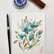 Mi proyecto del curso: Creación de una composición floral con acuarela. Traditional illustration, Fine Arts, Painting, Watercolor Painting, Botanical Illustration, and Naturalistic Illustration project by Noelia Alijo - 01.10.2023