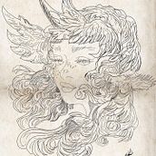 angel . Traditional illustration, Art Direction, and Character Design project by aishaalrubaiye - 09.18.2022