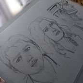 Amores da Ikahjumma. Esboçado, Desenho, Desenho de retrato, Desenho artístico, e Sketchbook projeto de Starmy Galaxy - 12.01.2023