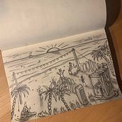 Estatic Dance on Ko Pha-ngan . Ilustrație tradițională de Nico Allers - 01.12.2023