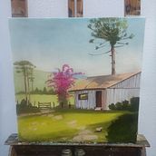 Meu projeto do curso: Pintura de paisagem a óleo: explore o poder da luz. Traditional illustration, Fine Arts, Pencil Drawing, Oil Painting, and Naturalistic Illustration project by guilhermesisto - 01.12.2023